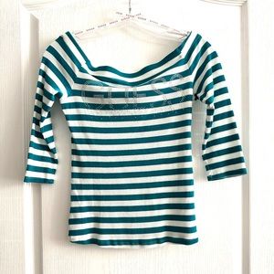 GUESS STRIPED WOMEN’S TOP - SIZE S